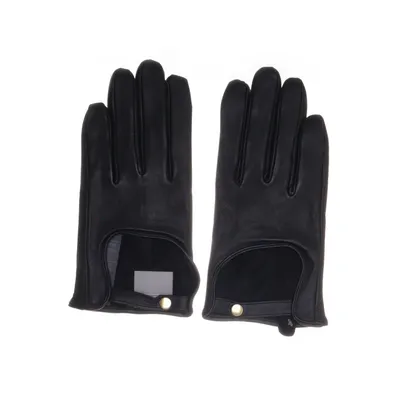 Leren handschoenen (Zwart) van ASOS Leer, Polyester