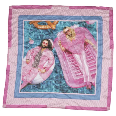 Scarf (Rosa, Blå, Flerfärgad) Silke