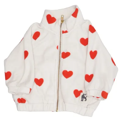 Fleecejakke (Hvid, Rød) fra Mini Rodini Polyester