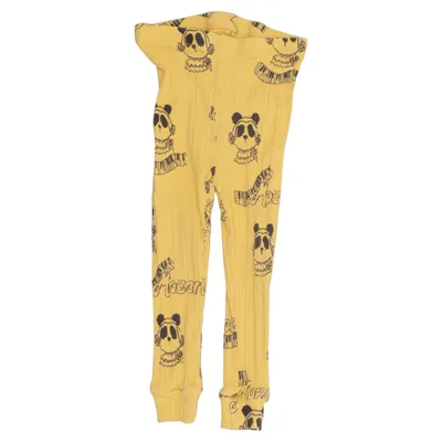 Leggings (Geel, Zwart) van Mini Rodini Katoen, Polyurethaan