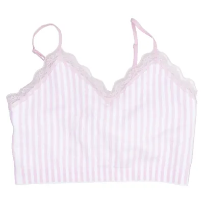 Bralette (Pink, Hvid) fra Primark Elastan, Polyamid