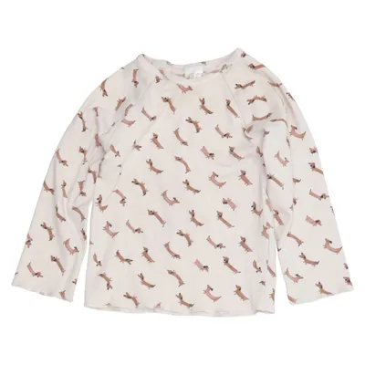 Långärmad t-shirt (Beige, Brun) från H&M Bomull