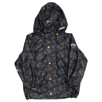 Regnjakke (Sort, Orange) fra Caretec Polyester, Polyurethan