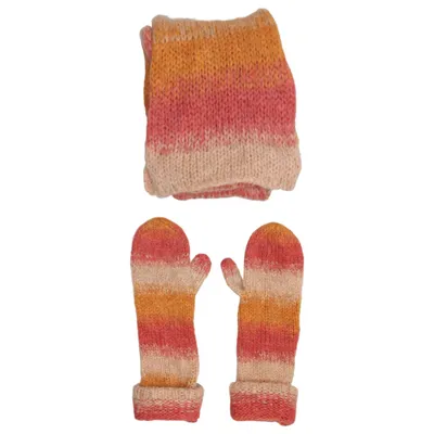 Accessoire set (Rood, Geel, Beige) van Rabens Saloner Mohair, Polyamide, Wol