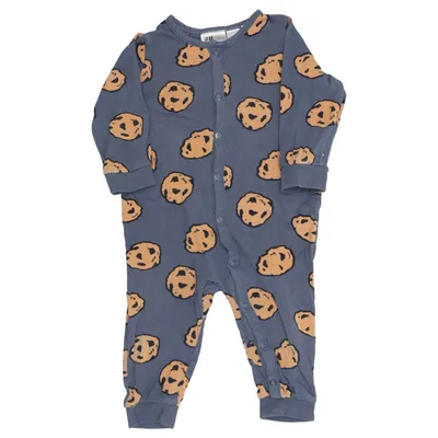 Barboteuse (Bleu, Marron) de Sesame Street x H&M Coton