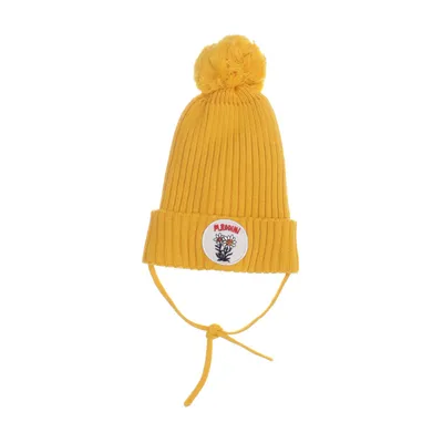 Pompon muts (Geel) van Mini Rodini