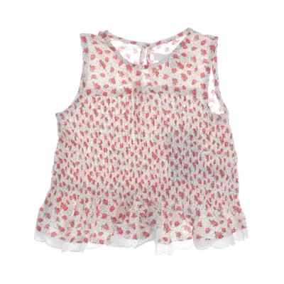 Klänning (Vit, Röd, Flerfärgad) från Zara Bomull, Elastan
