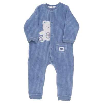 Rompers (Blue) from Mayoral Newborn Cotton, Elastane, Polyester