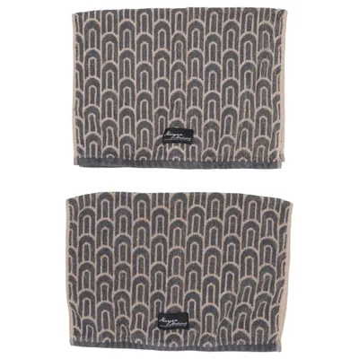 Towel (Gray, Beige) from Morgan Madison Cotton