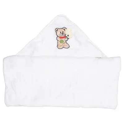 Badponcho (Wit) van Baby Lux Katoen