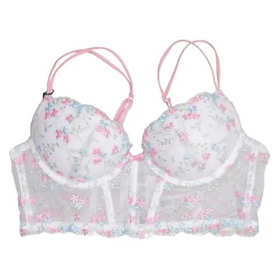 Bustier (Vit, Rosa, Blå) från Censored Polyamid, Polyester