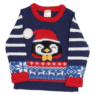 Julesweater (Blå, Rød, Hvid, Flerfarvet) fra Merry Christmas Polyester