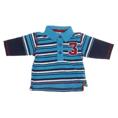 Rugby shirt (Blauw) van Fix Katoen, Elastaan