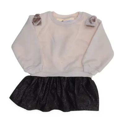 Kjole (Beige, Sort) fra Zara Bomuld, Elastan