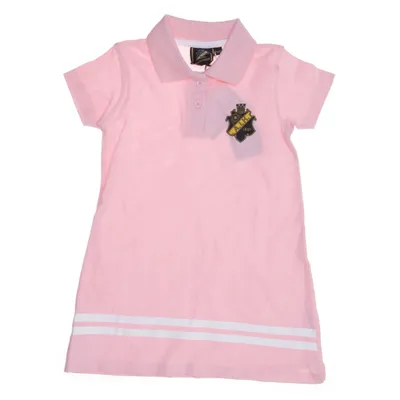 Pikéklänning (Rosa, Vit) från AIK Bomull