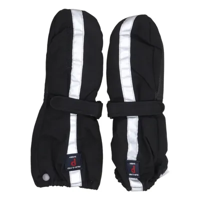 Mittens (Black, Silver) from Polarn O. Pyret Polyester