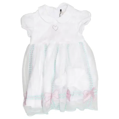 Robe de fille de fleur (Blanc, Rose, Bleu) de Ceremony Coton, Polyester