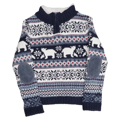 Kersttrui (Blauw, Wit, Meerkleurig) van Aspen Acryl, Katoen, Polyester