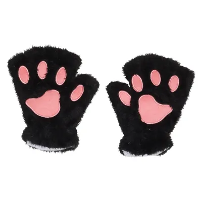 Fingerless gloves (Black, Pink)