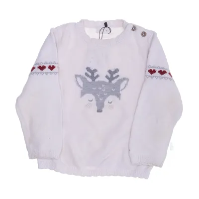 Tröja (Vit, Flerfärgad) från Newbie by KappAhl Ekologisk bomull