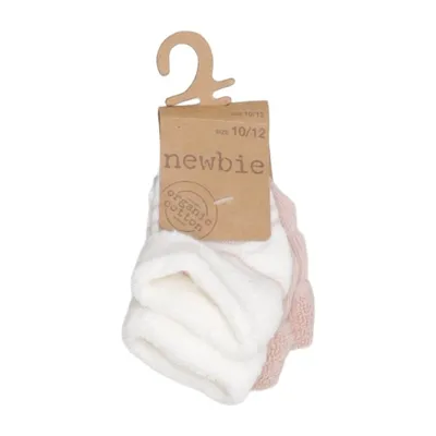 Socks (White, Pink) from Newbie by KappAhl Organic cotton
