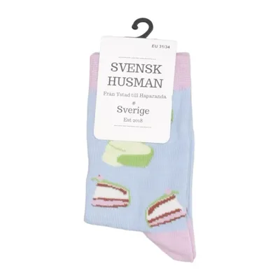 Socks (Blue, Multicolored) from Svensk Husman Cotton, Elastane, Polyamide
