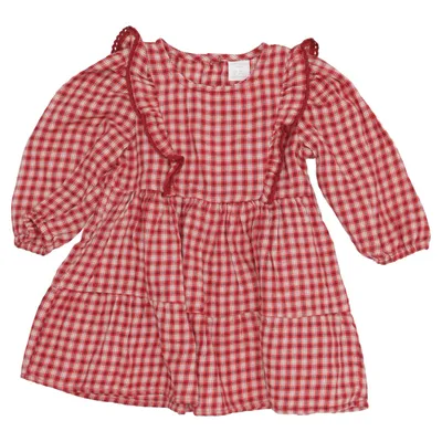 Dress (Red, Beige, White) from Lindex Baby Cotton