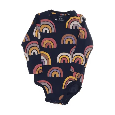 Romper (Blauw, Meerkleurig) van Lindex Baby Katoen, Elastaan