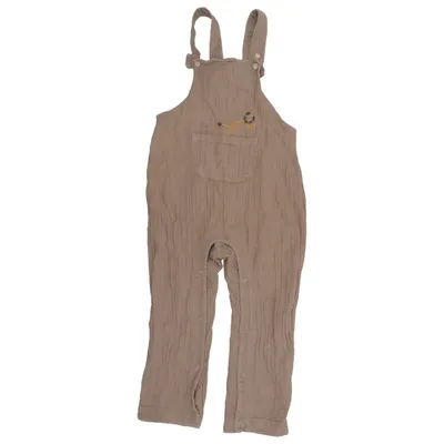 Hängselbyxor (Beige) från Moulin Roty Bomull