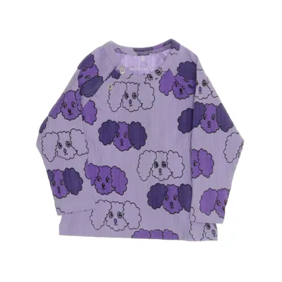 Langærmet t-shirt (FLUFFY DOG AOP LS TEE) fra Mini Rodini Bomuld, Elastan