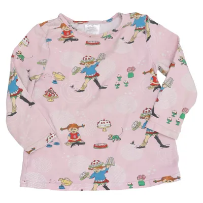 Klänning (Rosa, Flerfärgad) från Pippi Långstrump Bomull, Elastan