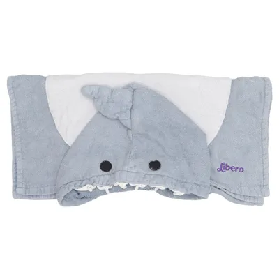 Bath cape (Blue, Gray) from Libero Cotton