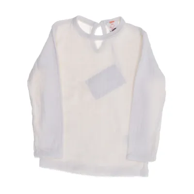 T-shirt à manches longues (Blanc) de Hema Coton, Élasthane