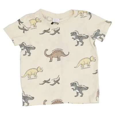 T-shirt (Beige, Multicolored) from Lindex Cotton