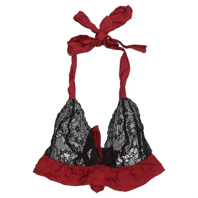 Brassière (Rouge, Noir) de Katarina Nyman Soie