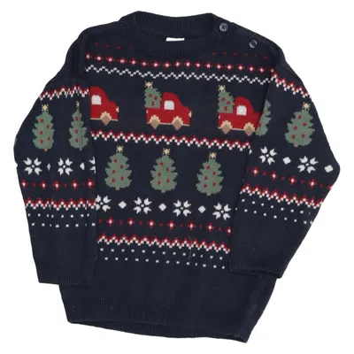 Pull de Noël (Bleu, Multicolore) de H&M Coton