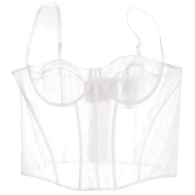 Bustier (Vit) från Shein Curve Elastan, Polyamid, Polyester