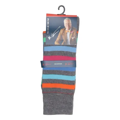 Socks (Gray, Multicolored) from Mads Christensen Cotton, Elastane, Polyamide