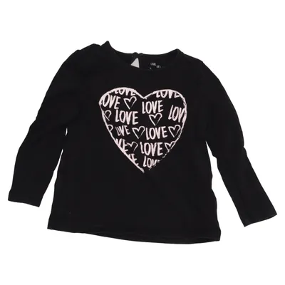 Lange mouwen shirt (Zwart, Roze) van Casual Girls Wear Katoen, Elastaan