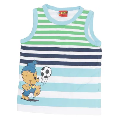 Top (Blue, White, Green, Multicolored) from Bamse by Lindex Cotton, Elastane