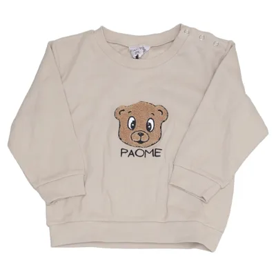 Sweatshirt (Beige) von Paome Elasthan, Bio-Baumwolle