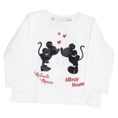 Langærmet t-shirt (Hvid, Sort, Rød) fra Zara BabyGirl