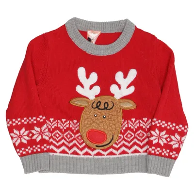 Julesweater (Rød, Grå, Hvid) fra Merry Christmas Akryl