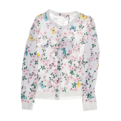 Cardigan (Hvid, Flerfarvet) fra H&M Bomuld