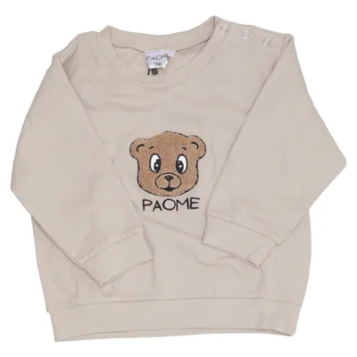 Sweatshirt (Beige) von Paome Elasthan, Bio-Baumwolle