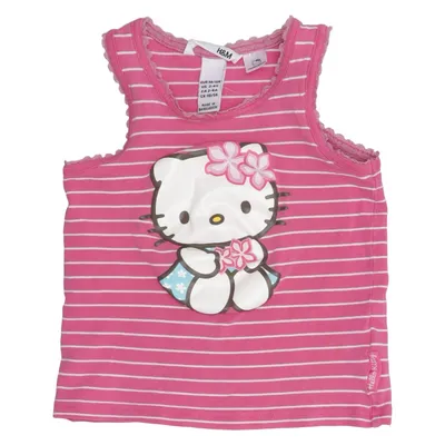 Tanktop (Roze, Wit) van H&M x Hello Kitty Katoen, Elastaan