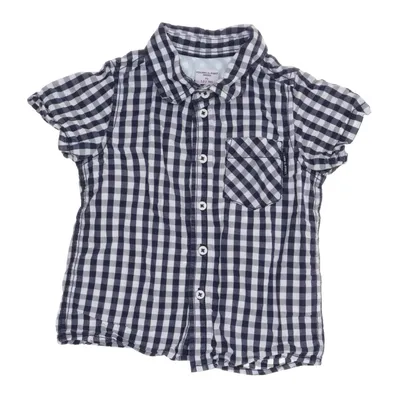 Short sleeve shirt (Blue, White) from Polarn O. Pyret Cotton