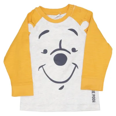 T-shirt à manches longues (Jaune, Gris) de Disney Baby Coton, Polyester