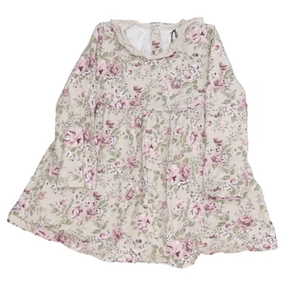 Kjole (Beige, Pink, Grøn) fra Tiny One Økologisk bomuld