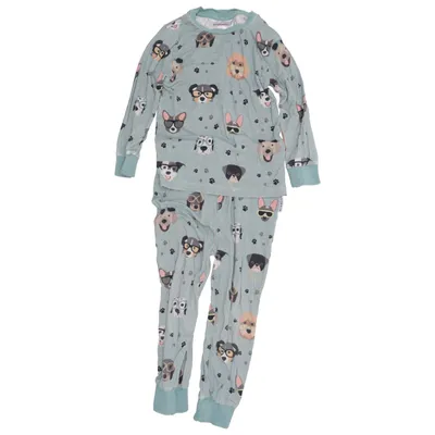 Pyjamas (Grön, Flerfärgad) från Geggamoja Bambu, Elastan, Ekologisk bomull